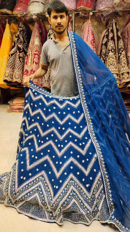 Blue Lehenga Shopping World