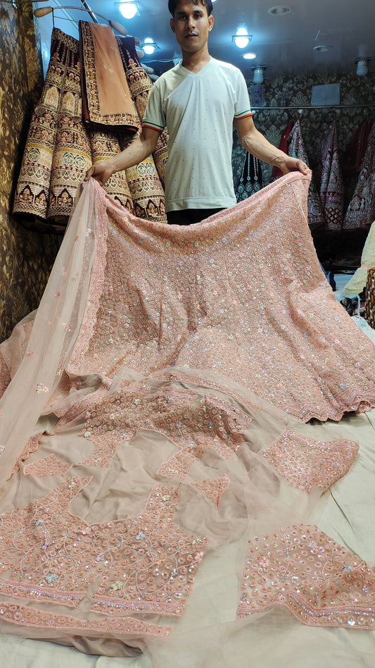 Peach  Lehenga Shopping World