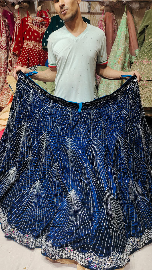 Lehenga de diseñador azul Compras en el mundo