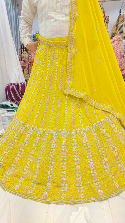 Haldi Mehendi Lehenga