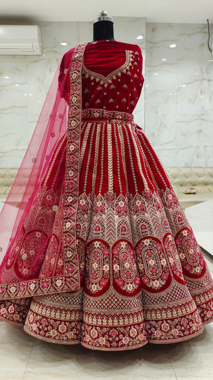 Bridal Ball Panel Pattern Lehenga