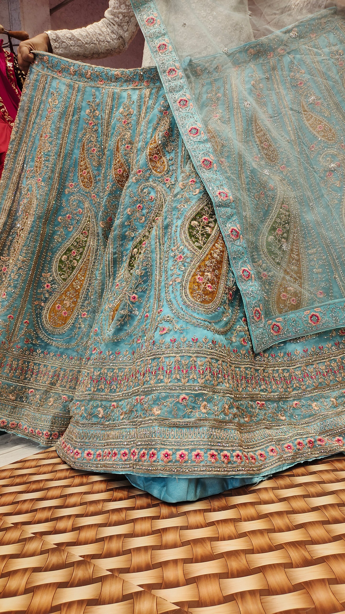 Blue Bridal Lehenga