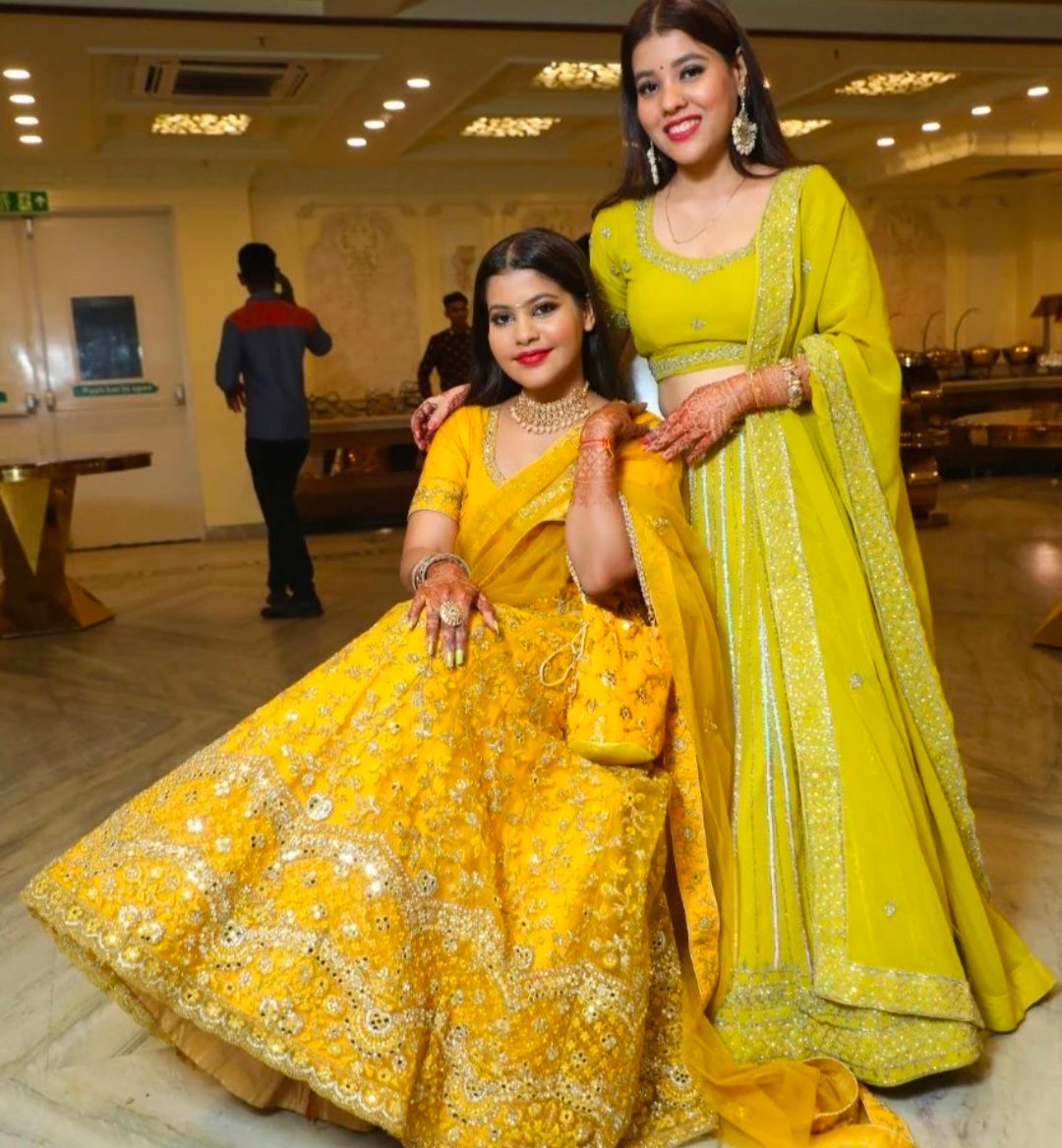 Happy Customer Haldi/ Mehendi Lehenga