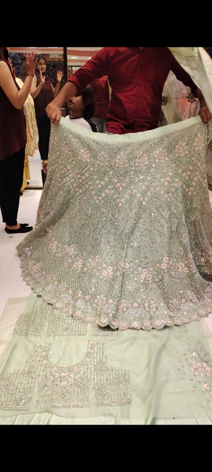 Aqua Lehenga