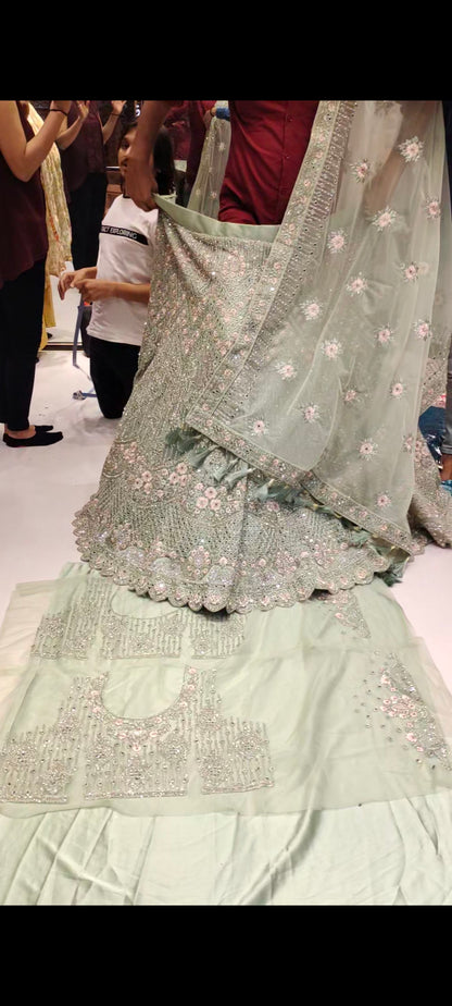 Aqua Lehenga