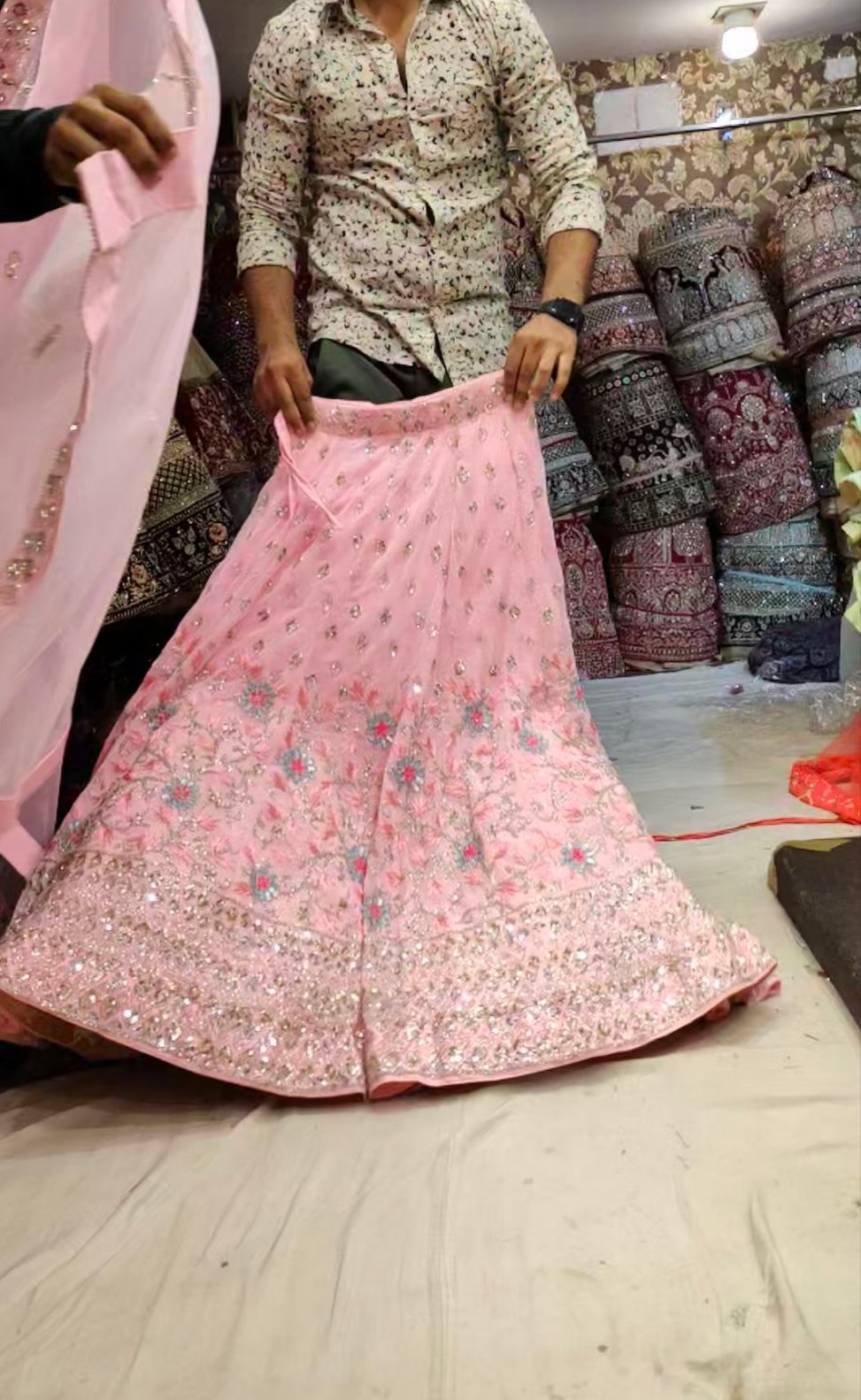 Designer Girlish Pinkish  Lehenga Shopping World Chandni Chowk - Shopping World