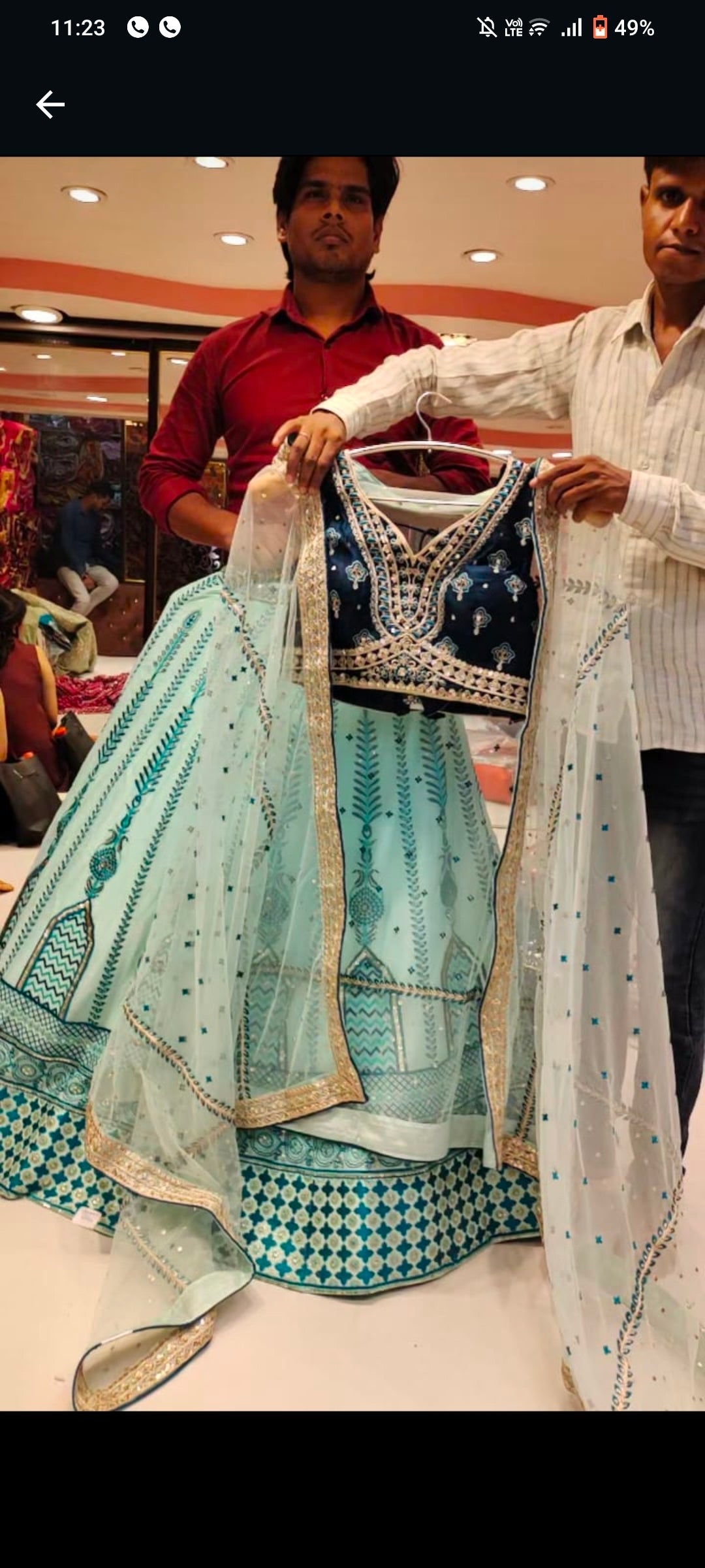 Bluish Girlish Lehenga - Shopping World