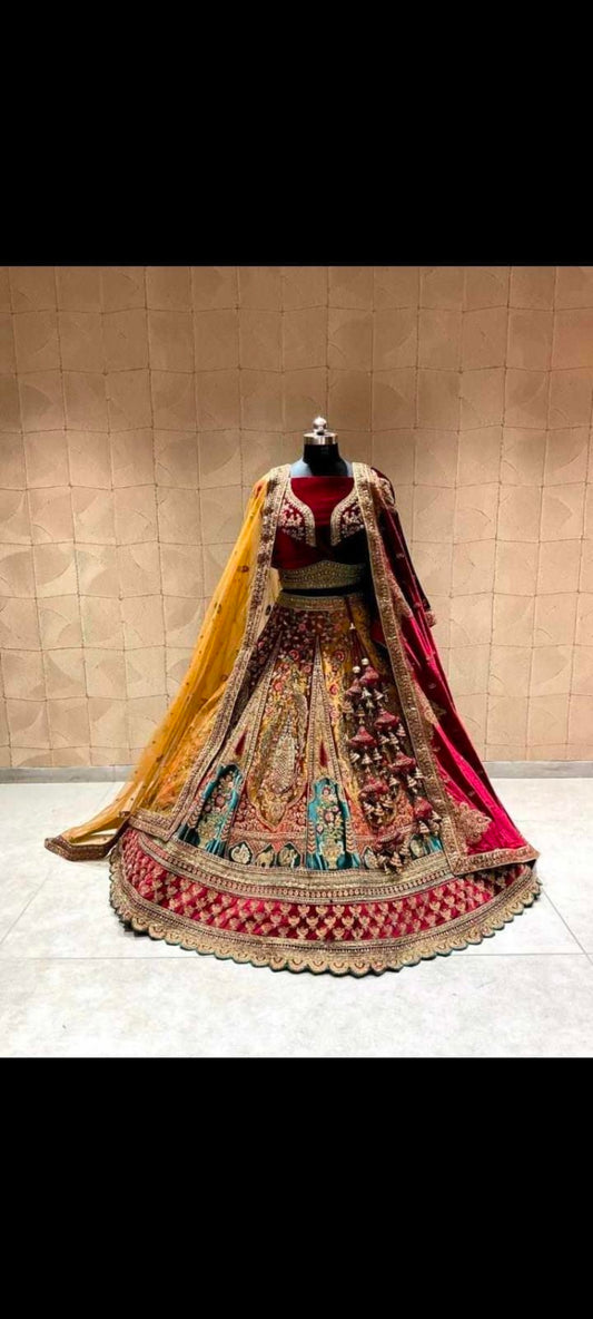 Lehenga hecha a mano